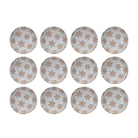 Hello Honey® 6" White & Orange Stoneware Snowflake Dinnerware Bowls, 12ct.