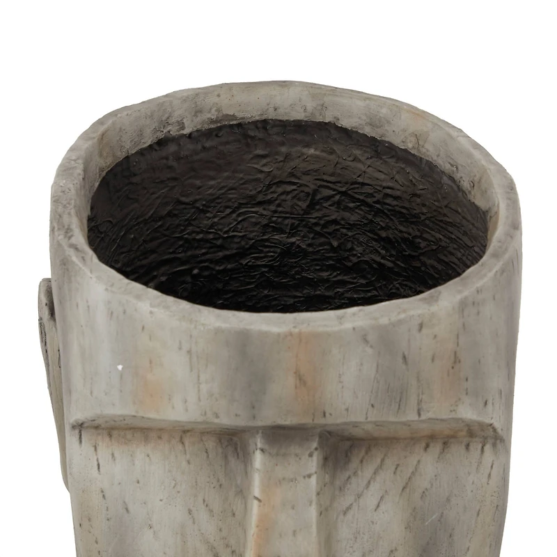 The Novogratz Brown Contemporary Planter, 13" x 14" x 18"