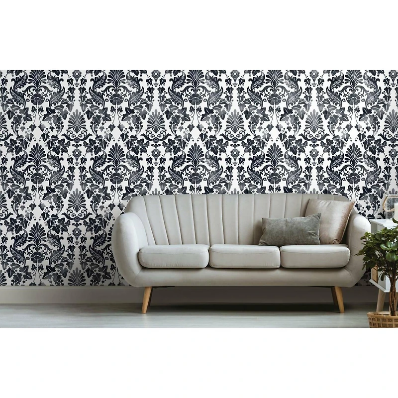 RoomMates Vine Damask Peel & Stick Wallpaper