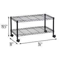 Honey Can Do Black Media Cart