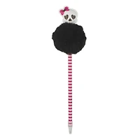 8" Black & White Skull Pom Pom Pen by Creatology™