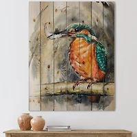 Designart - Common Kingfisher Eating A Small Fish