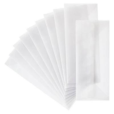 3.75" x 8.75" White Slimline Vellum Envelopes by Recollections™, 10ct.