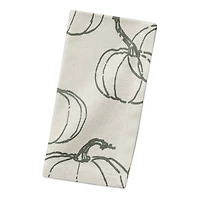 Gray Multi Pumpkin Pattern Cotton Twill Napkin