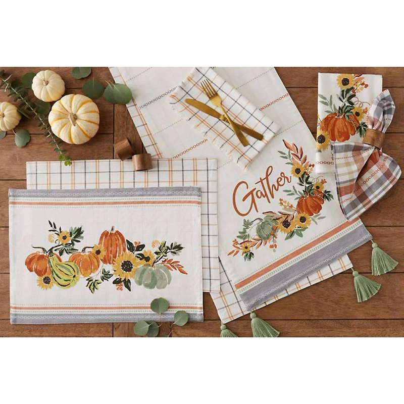 DII® Autumn Afternoon Plaid Dinner Napkins, 6ct.