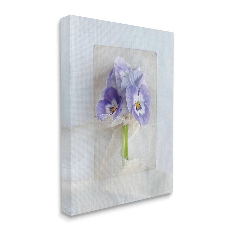 Stupell Industries Violets Wrapped in Sheer Soft Country Floral Canvas Wall Art