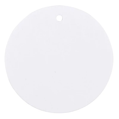 JAM Paper White Circular Gift Tags, 20ct.