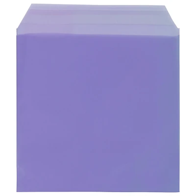 JAM Paper Purple Cello Sleeves With Self Adhesive Closure, 100ct.