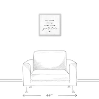 All Good Things Come from Gratitude White Framed Canvas