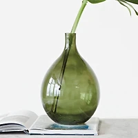 Hello Honey® 12" Green Glass Bud Vase