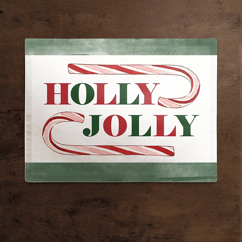 Holly Jolly Candy 18x14 Cotton Twill Placemat