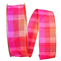 JAM Paper 1.5" x 50yd. Plaid Ribbon
