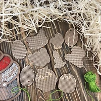 Wonderland Crafts 20 Piece Easter Wooden Embroidery Blanks