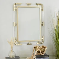 24" x 32" Gold Metal Glam Wall Mirror