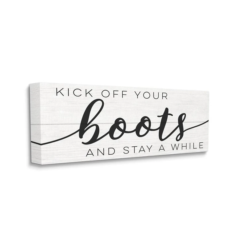 Stupell Industries Kick Off Your Boots Wall Sign