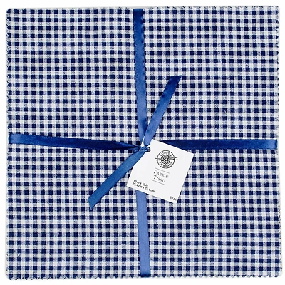 Navy & White Checkered Cotton Fabric Squares by Loops & Threads™