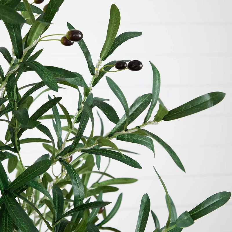 6ft. Potted Pre-Lit Artificial Olive Tree with Warm White LED Lights