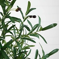 6ft. Potted Pre-Lit Artificial Olive Tree with Warm White LED Lights