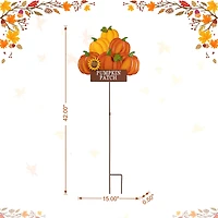 Glitzhome® 42" Fall Metal Pumpkins Stack Yard Stake