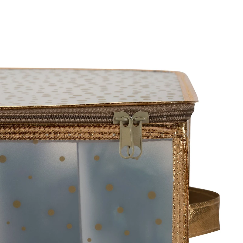 Simplify Clear & Gold Ornament Organizer