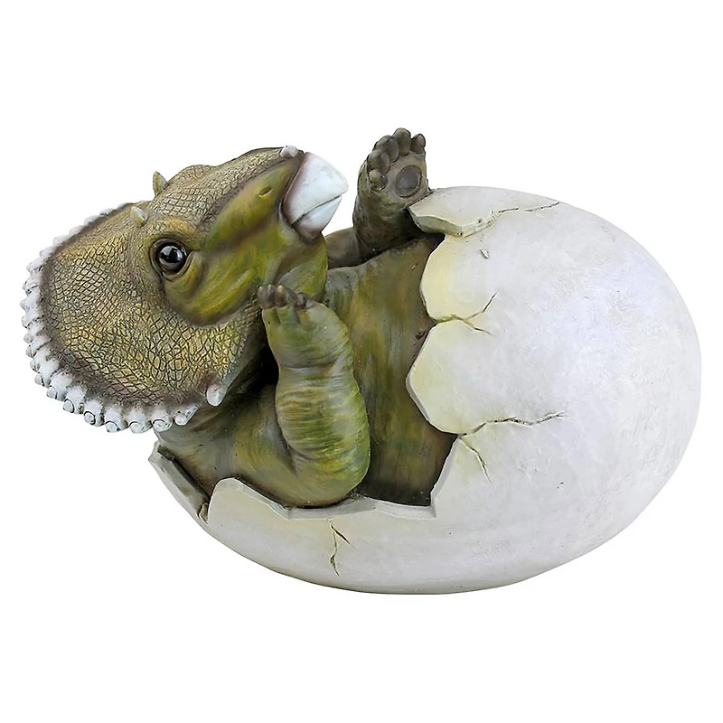 Design Toscano 8" Baby Triceratops Dino Egg Statue