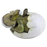 Design Toscano 8" Baby Triceratops Dino Egg Statue