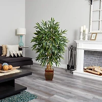 5.5ft. Bamboo Tree with Brown Planter