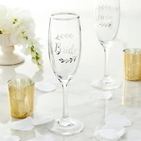 6 Pack: Silver Bride Toasting Flute by Celebrate It™