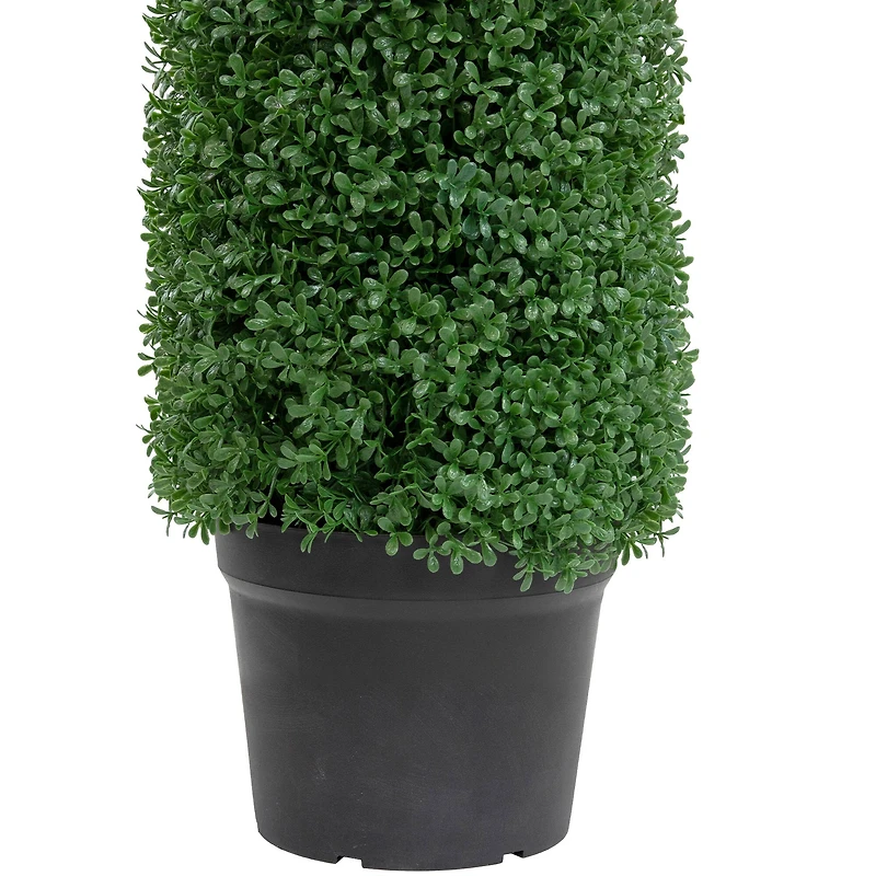 4ft. Unlit Artificial Boxwood Cone Topiary Tree with Pot