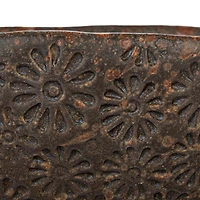 Hello Honey® 10" Brown Debossed Stoneware Bird Bowl with Reactive Glaze, 2ct.