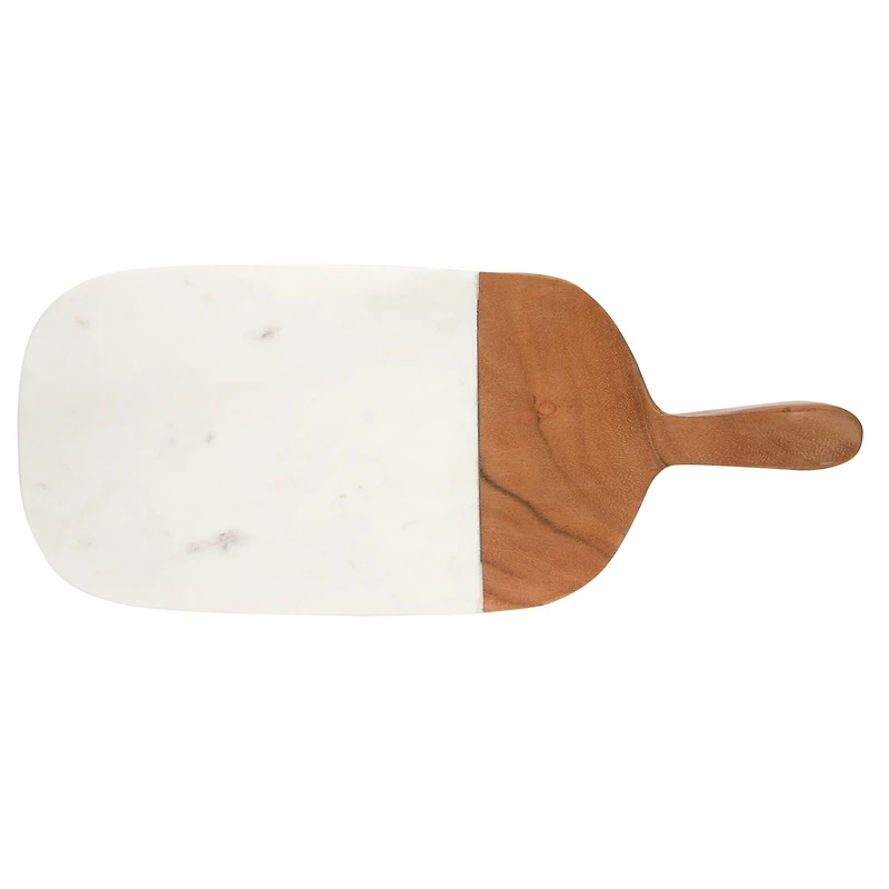 12'' Marble & Wood Entertaining Board with Handle