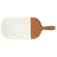 12'' Marble & Wood Entertaining Board with Handle