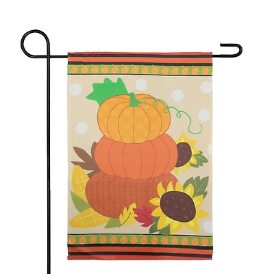 12.5" x 18" Pumpkins & Sunflowers Autumn Garden Flag