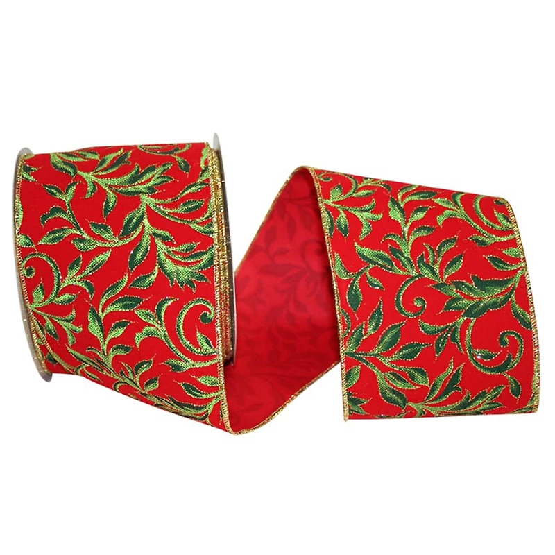 JAM Paper 4" x 10yd. Wired Holiday Ribbon