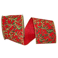 JAM Paper 4" x 10yd. Wired Holiday Ribbon