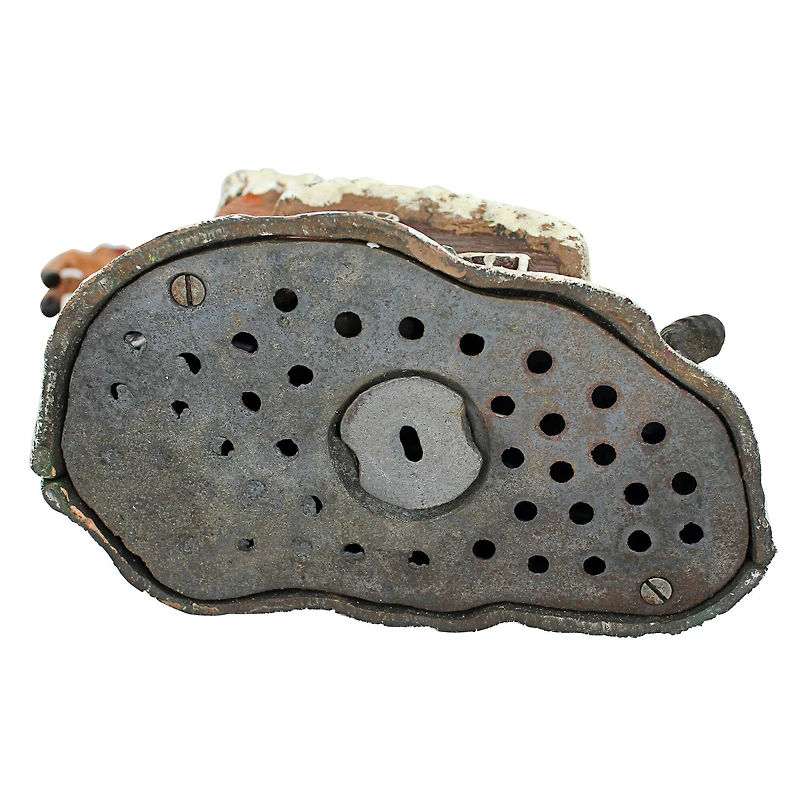 Design Toscano 9.5" Santa's Christmas Sleigh Ride Die-Cast Iron Mechanical Coin Bank