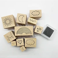 Rainbow Wood Stamp Jar Set by Recollections™