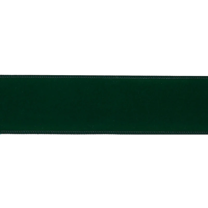 2.5" x 80ft. Green Velvet Wired Jumbo Ribbon by Celebrate It®