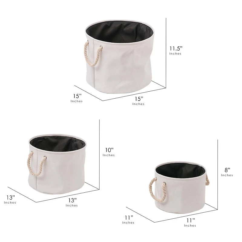 American Art Decor Grand Ole Opry Boot and Cowboy Hat Printed Fabric Basket Set of 3 - 15" x 11.5"