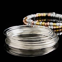 Beadalon® Silver-Plated Memory Wire, Large Bracelet