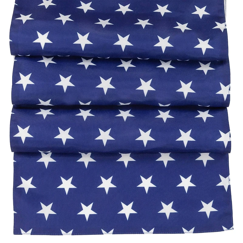 72" Blue & White Stars Patriotic Table Runner