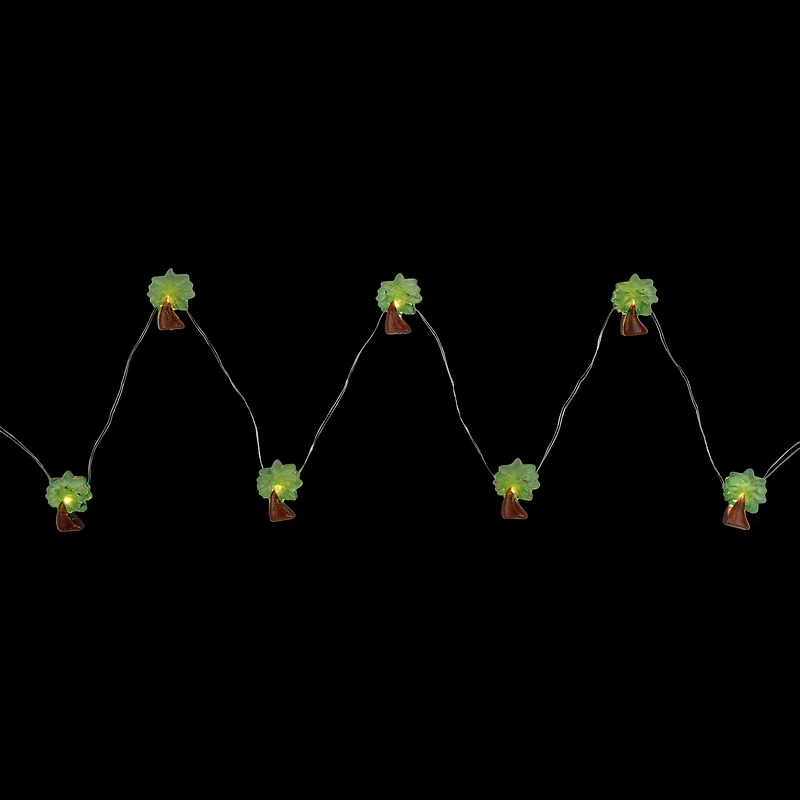 10ct. LED Green & Brown Palm Tree Fairy Lights Set