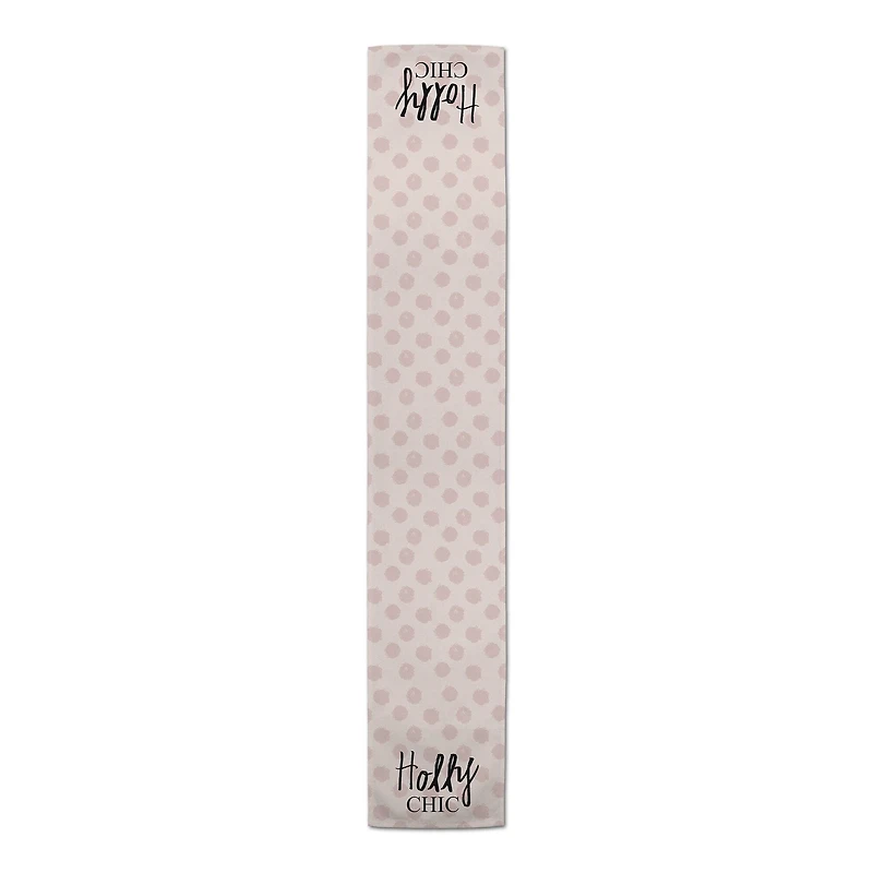 Holy Chic Pink Polka 16" x 90" Cotton Twill Runner
