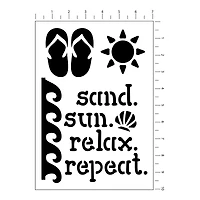 Summertime Stencils, 7" x 10" by Craft Smart®