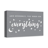 You Were Our Everything 18" x 12' Canvas Wall Art