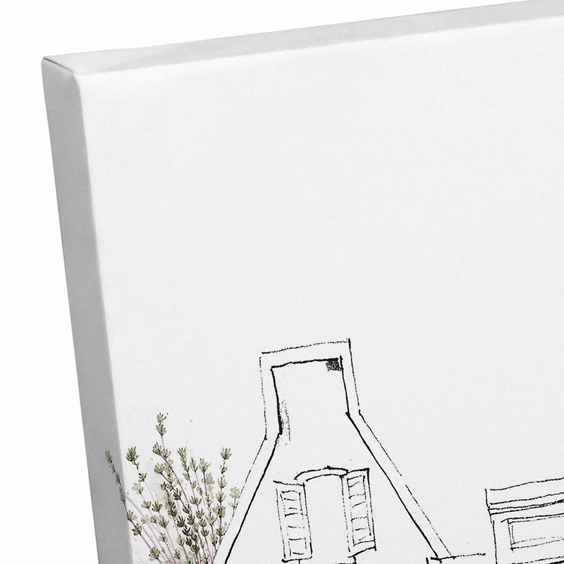 Sketchy Buildings 16" x 20" Canvas Wall Art