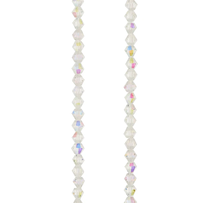 12 Pack: Crystal Faceted Glass Bicone Beads, 4mm by Bead Landing™