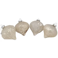 12ct. 3-Finish Champagne & Silver Glass Ornaments