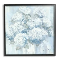 Stupell Industries Soft Blue Hydrangea Painting Blooming Flower Petals Framed Wall Art