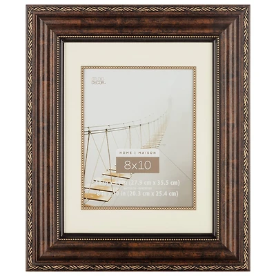 Home 8" x 10" Bronze Ornate Frame with Mat by Studio Décor®